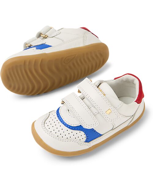 Bobux Step Up Hunter Shoe - White Salsa - Nubuck Leather - First Steps Shoes