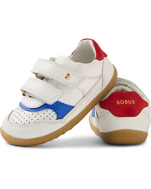 Bobux Step Up Hunter Shoe - White Salsa - Nubuck Leather - First Steps Shoes