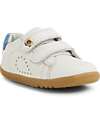 Bobux Step Up Maverick Shoe - White Coronet Blue - Premium Leather - First Steps Shoes