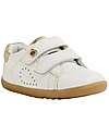 Bobux Step Up Maverick Shoes - White and Gold - Premium Leather - First Steps Shoes