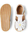 Bobux Step Up Petal Sandal - White - with Flower - First Steps Sandals