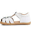 Bobux Step Up Petal Sandal - White - with Flower - First Steps Sandals