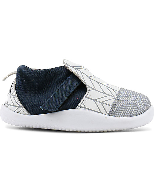 Bobux Step-Up Play Xplorer City, White/Grey - Super flexible, ideal for outdoors Shoes