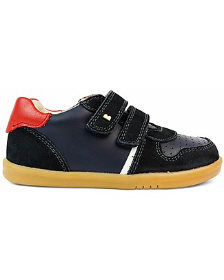 Bobux Step Up Riley - Dusk and Red Shoe - Retro Style Shoes