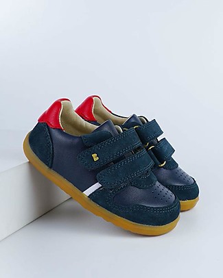 Bobux Step Up Riley - Dusk and Red Shoe - Retro Style Shoes