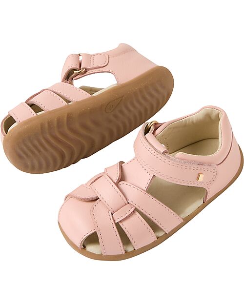Bobux Step Up Skip Twist Sandals - Cameo Rose - Premium Leather - First Steps Sandals