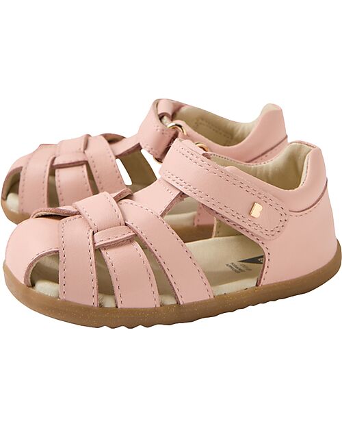 Bobux Step Up Skip Twist Sandals - Cameo Rose - Premium Leather - First Steps Sandals