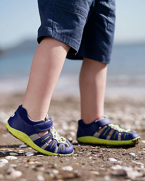 Bobux Step-Up Summit Sandal - Blueberry/Neon - Aktiv Sole for All Terrain Sandals