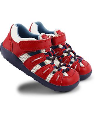 Bobux Step-Up Summit Sandal - Red/Navy - Aktiv Sole for All Terrain Sandals