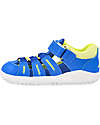 Bobux Step Up Summit Sandal - Snorkel Blue and Sunny Lime - First Steps Sandals