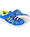 Bobux Step Up Summit Sandal - Snorkel Blue and Sunny Lime - First Steps Sandals