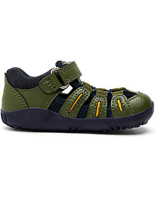 Bobux Step Up Summit Sandals - Forest and Navy - First Steps Sandals