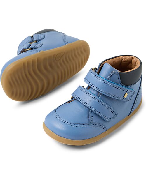 Bobux Step Up Timber Boot - Coronet Blue - Premium Leather - Perfect for First Steps Shoes