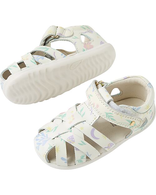 Bobux Step Up Tropicana II Sandals - White Floral - First Steps Sandals