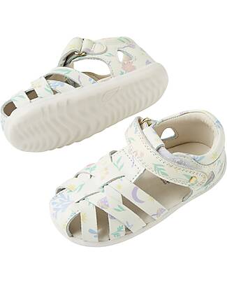 Bobux Step Up Tropicana II Sandals - White Floral - First Steps Sandals
