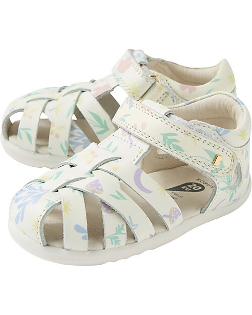 Bobux Step Up Tropicana II Sandals - White Floral - First Steps Sandals