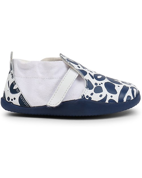 Bobux Step-Up Xplorer Abstract, White/Navy - Super flexible, ideal for outdoors Shoes