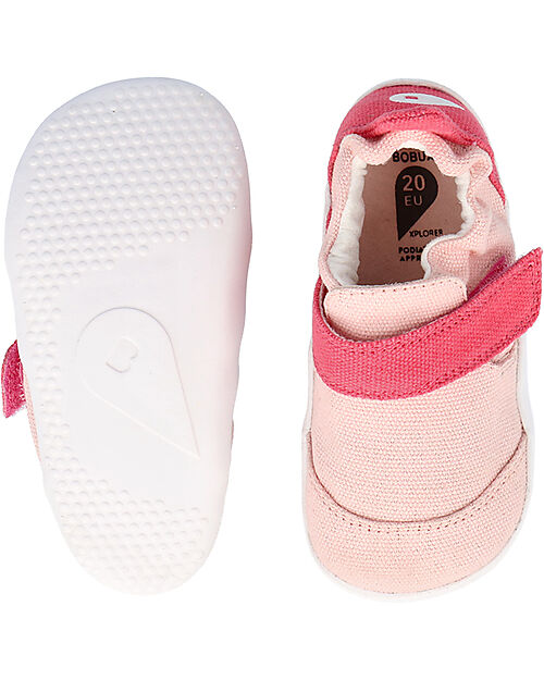Bobux Xplorer Go Organic Shoes - Seashell and Guava - Organic Cotton - First Steps Shoes