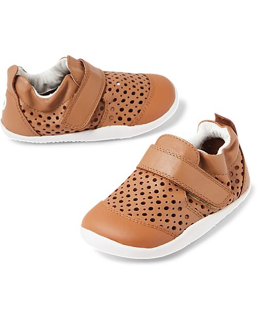 Bobux Xplorer Go Punch Shoes - High Breathability - Caramel - First Steps Shoes