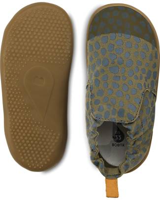 Bobux Xplorer Junior Shoe - Olive Dalmation - Perfect Slippers at Home or in Kindergarten! Slippers