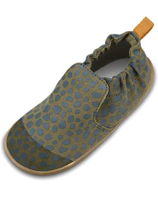 Bobux Xplorer Junior Shoe - Olive Dalmation - Perfect Slippers at Home or in Kindergarten! Slippers