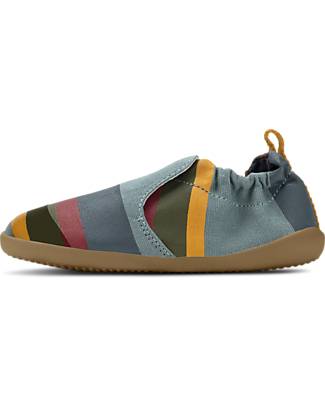 Bobux Xplorer Junior Shoe - Slate Seaside - Organic Cotton - Perfect Slippers at Home or in Kindergarten! Slippers