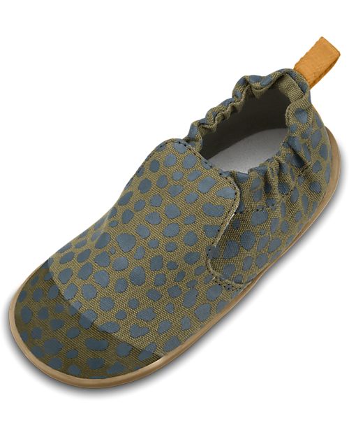 Bobux Xplorer Shoe - Olive Dalmation - Organic Cotton - Perfect Slippers at Home or in Kindergarten! Slippers
