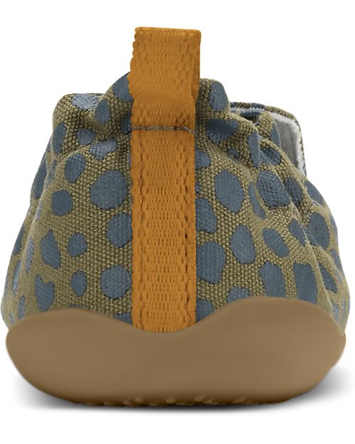 Bobux Xplorer Shoe - Olive Dalmation - Organic Cotton - Perfect Slippers at Home or in Kindergarten! Slippers