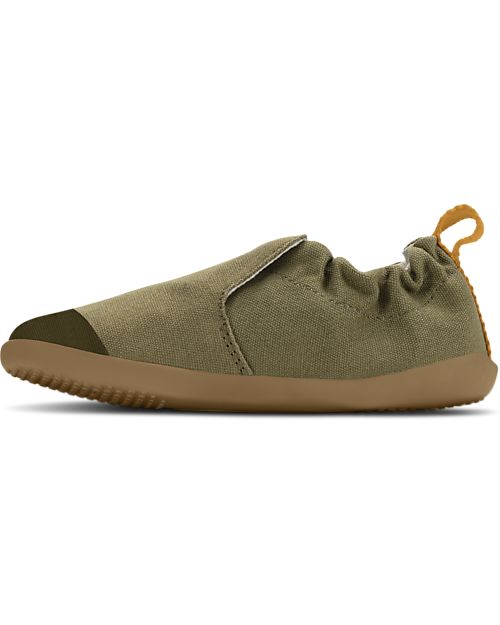 Bobux Xplorer Shoe - Olive - Organic Cotton - Perfect Slippers at Home or in Kindergarten! Slippers