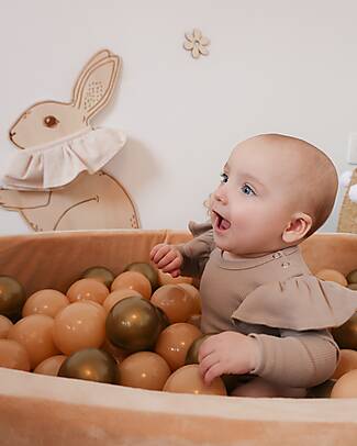 BoJungle Ball Pool - Gold - Stimulates Motor Skills! Baby Gym