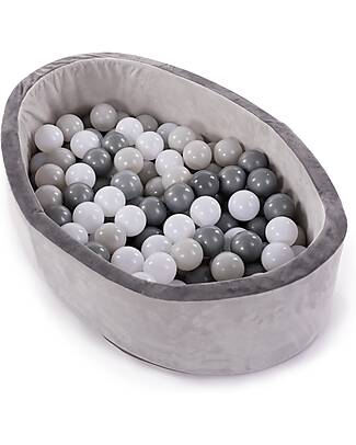 BoJungle Ball Pool - Grey - Stimulates Motor Skills! Baby Gym