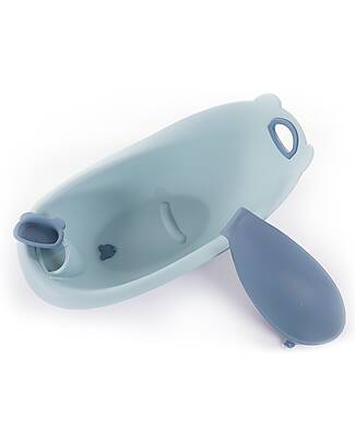 BoJungle Bear Bath Tub with Reducer - Pastel Blue - Ergonomic Baby Bath Tubs and Accessories