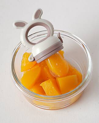 BoJungle Fruit Eater with Ergonomic Handle - Dune - 3+ Months Snack Boxes