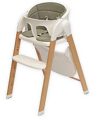 BoJungle Grow With Me High Chair - Pure White - Ultra Compact High Chairs