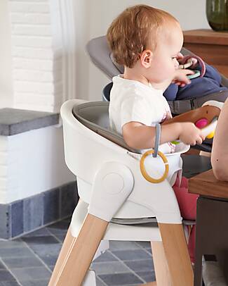 BoJungle Grow With Me High Chair - Pure White - Ultra Compact High Chairs