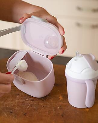 BoJungle Milk Powder or Snack Container - Pink - With Measuring Cup Food Containers