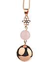 Bola Pregnancy Jewel Bola Pregnancy Necklace - Rose Gold with Flower and Pearl Teething Necklaces