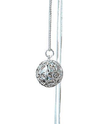 Bola Pregnancy Jewel Bola Pregnancy Necklace - Silver Heartcage Teething Necklaces