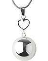 Bola Pregnancy Jewel Bola Pregnancy Necklace - Silver with Heart Teething Necklaces