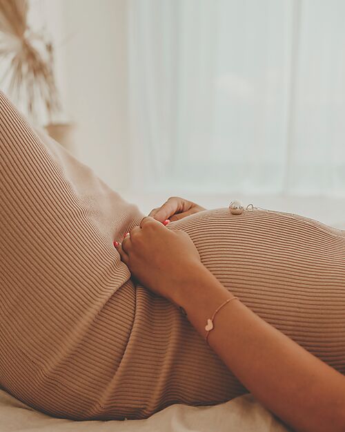 Bola Pregnancy Jewel Bola Pregnancy Necklace - Silver with Heart Teething Necklaces