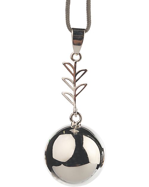 Bola Pregnancy Jewel Bola Pregnancy Necklace - Silver with Leaves Teething Necklaces