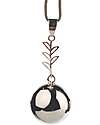 Bola Pregnancy Jewel Bola Pregnancy Necklace - Silver with Leaves Teething Necklaces
