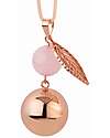 Bola Pregnancy Jewel Call Angels Bola - Rose Gold with Leaf and Pearl Teething Necklaces