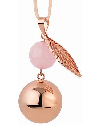 Bola Pregnancy Jewel Call Angels Bola - Rose Gold with Leaf and Pearl Teething Necklaces