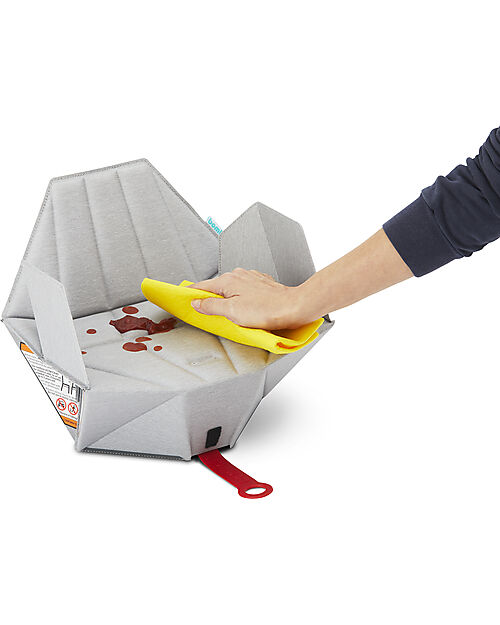 Bombol Pop-up Booster for Chair - Pebble Gray - with Lateral