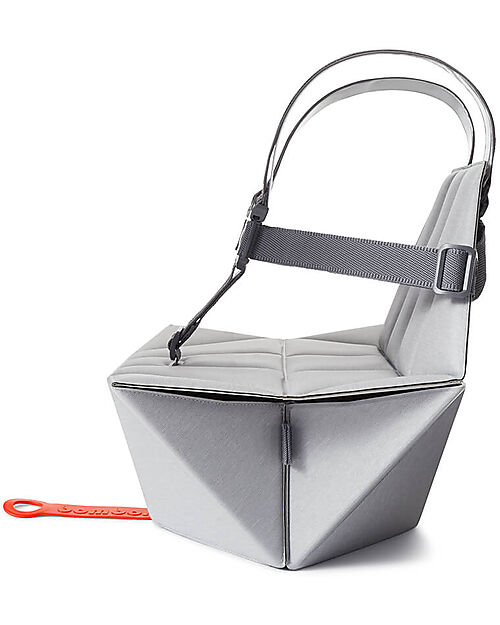 Bombol Pop-up Booster for Chairs - Pebble Gray - Comfortable and Practical Travel Feeding Chairs