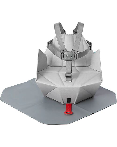 Bombol Pop-up Booster for Chairs - Pebble Gray - Comfortable and Practical Travel Feeding Chairs