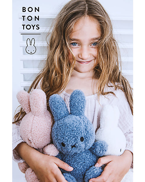 Bon Ton Toys Plush Miffy Sitting Teddy - Blue - 13" - 100% Recycled PET! Soft Toys