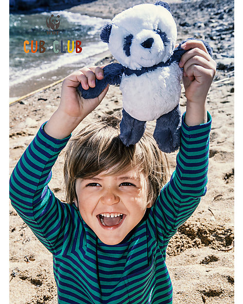 Bon Ton Toys Plush Panu the Panda - Black and White -  11,5" - made with Recycled PET! Soft Toys