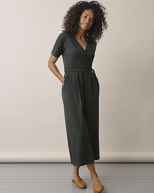 Boob Amelia Maternity and Nursing Jumpsuit - Deep Green - Organic Cotton Dresses_